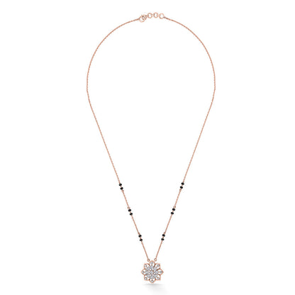 Endless Halo Diamond & Gold Tanmaniya Mangalsutra for Women