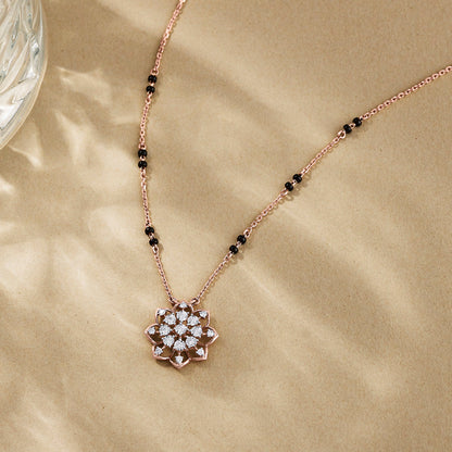 Endless Halo Diamond & Gold Tanmaniya Mangalsutra for Women
