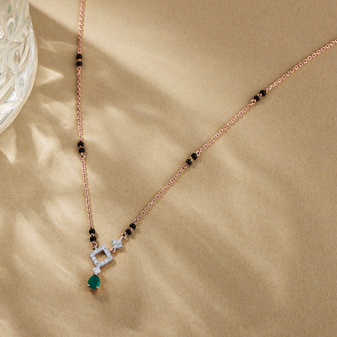 Infinite Radiance Diamond & Gold Tanmaniya Mangalsutra for Women