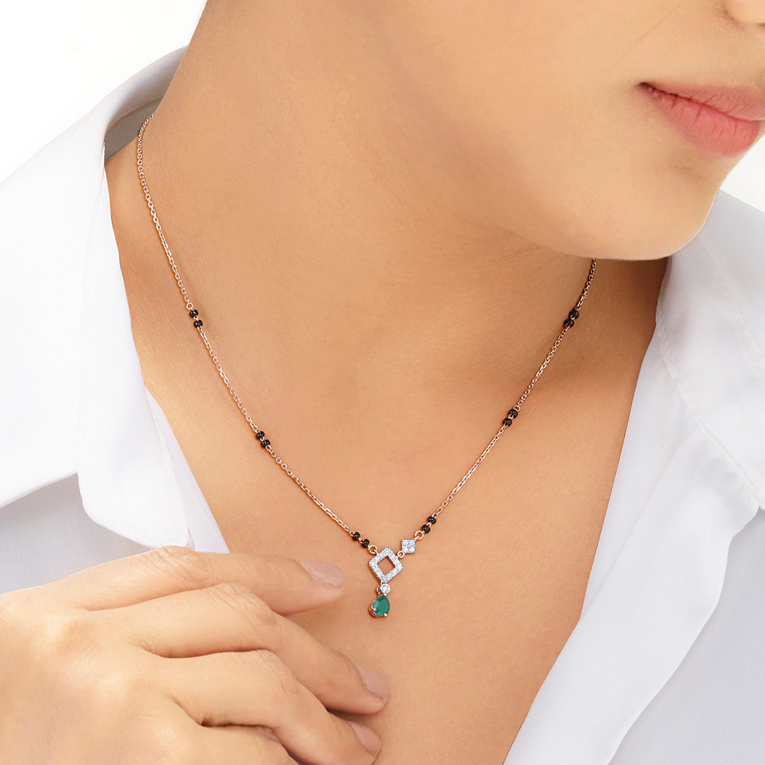 Infinite Radiance Diamond & Gold Tanmaniya Mangalsutra for Women