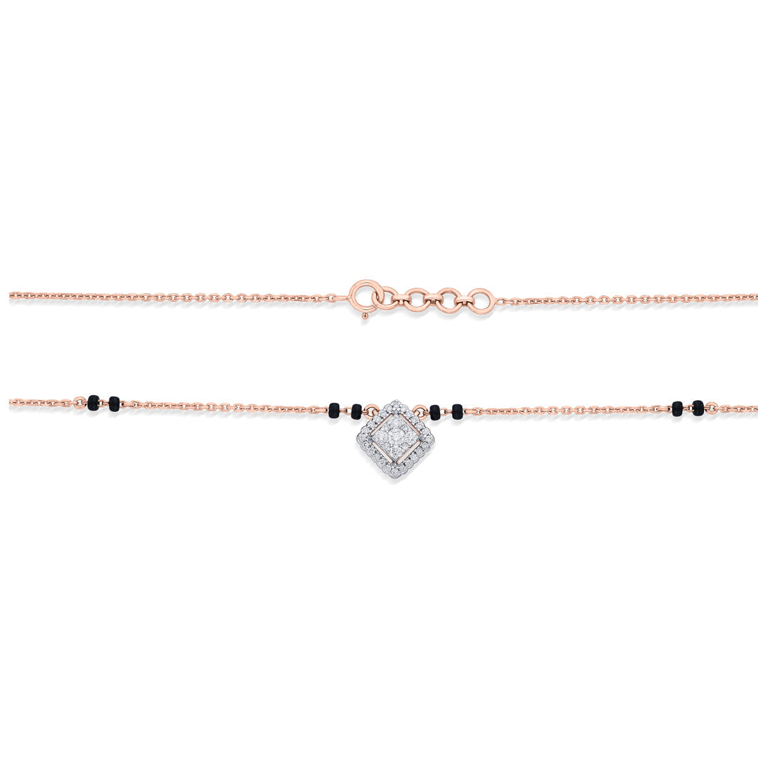Stellar Glow Diamond & Gold Tanmaniya Mangalsutra for Women