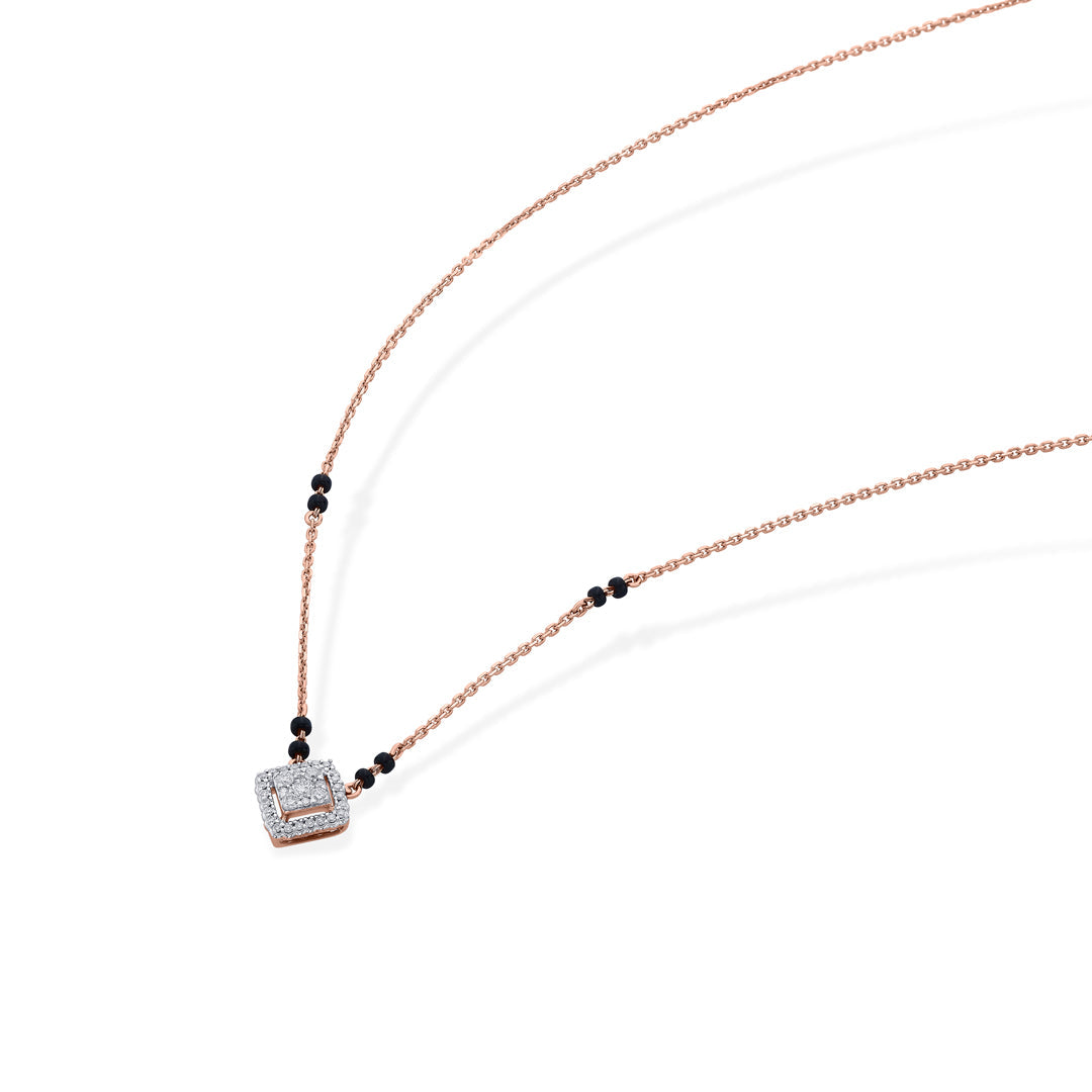 Stellar Glow Diamond & Gold Tanmaniya Mangalsutra for Women