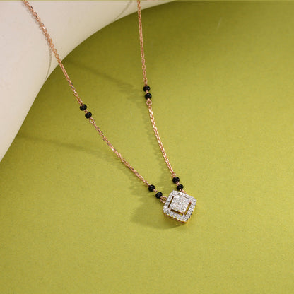 Stellar Glow Diamond & Gold Tanmaniya Mangalsutra for Women