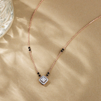 Stellar Glow Diamond & Gold Tanmaniya Mangalsutra for Women