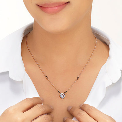 Stellar Glow Diamond & Gold Tanmaniya Mangalsutra for Women