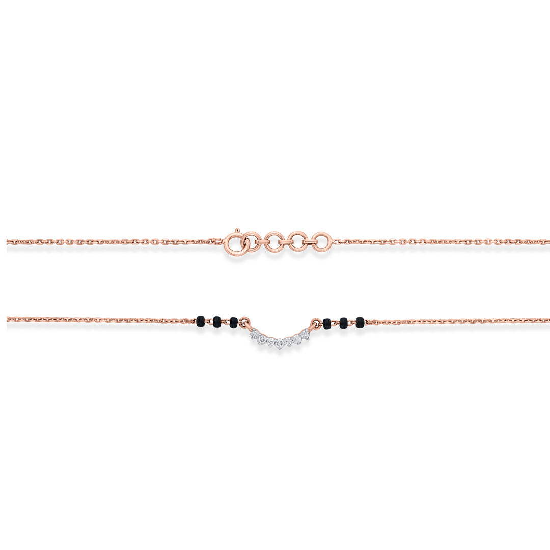 Infinite Link Diamond & Gold Tanmaniya Mangalsutra for Women