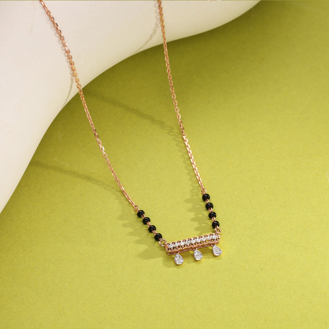 Infinite Link Diamond & Gold Tanmaniya Mangalsutra for Women