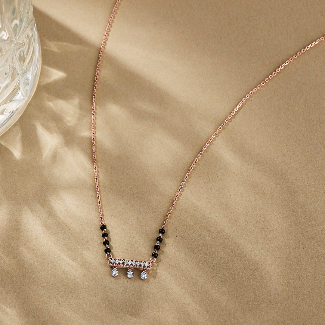 Infinite Link Diamond & Gold Tanmaniya Mangalsutra for Women