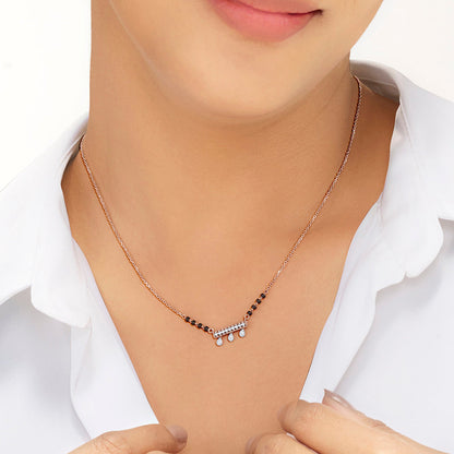 Infinite Link Diamond & Gold Tanmaniya Mangalsutra for Women
