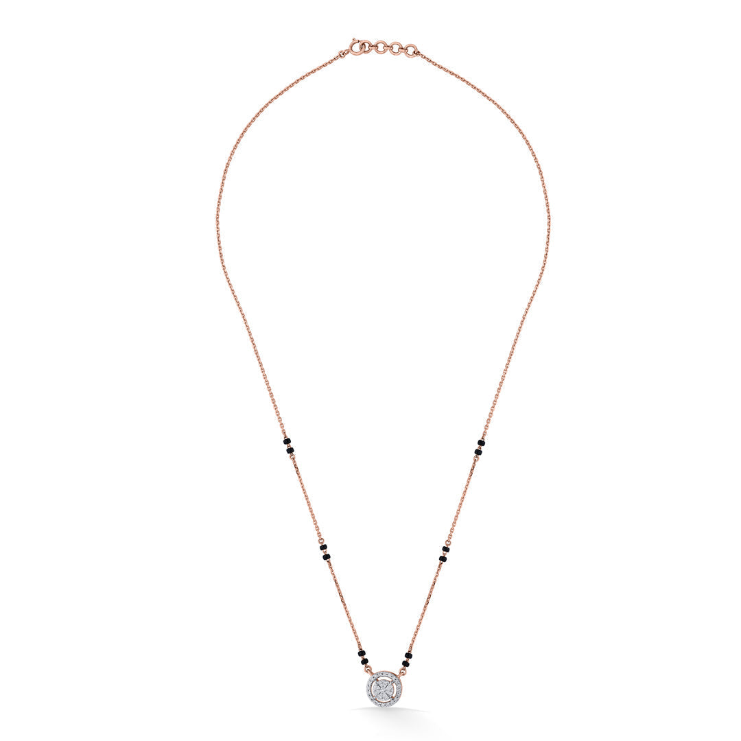 Stellar Glint Diamond & Gold Tanmaniya Mangalsutra for Women