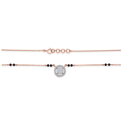 Stellar Glint Diamond & Gold Tanmaniya Mangalsutra for Women