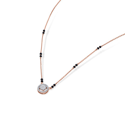 Stellar Glint Diamond & Gold Tanmaniya Mangalsutra for Women