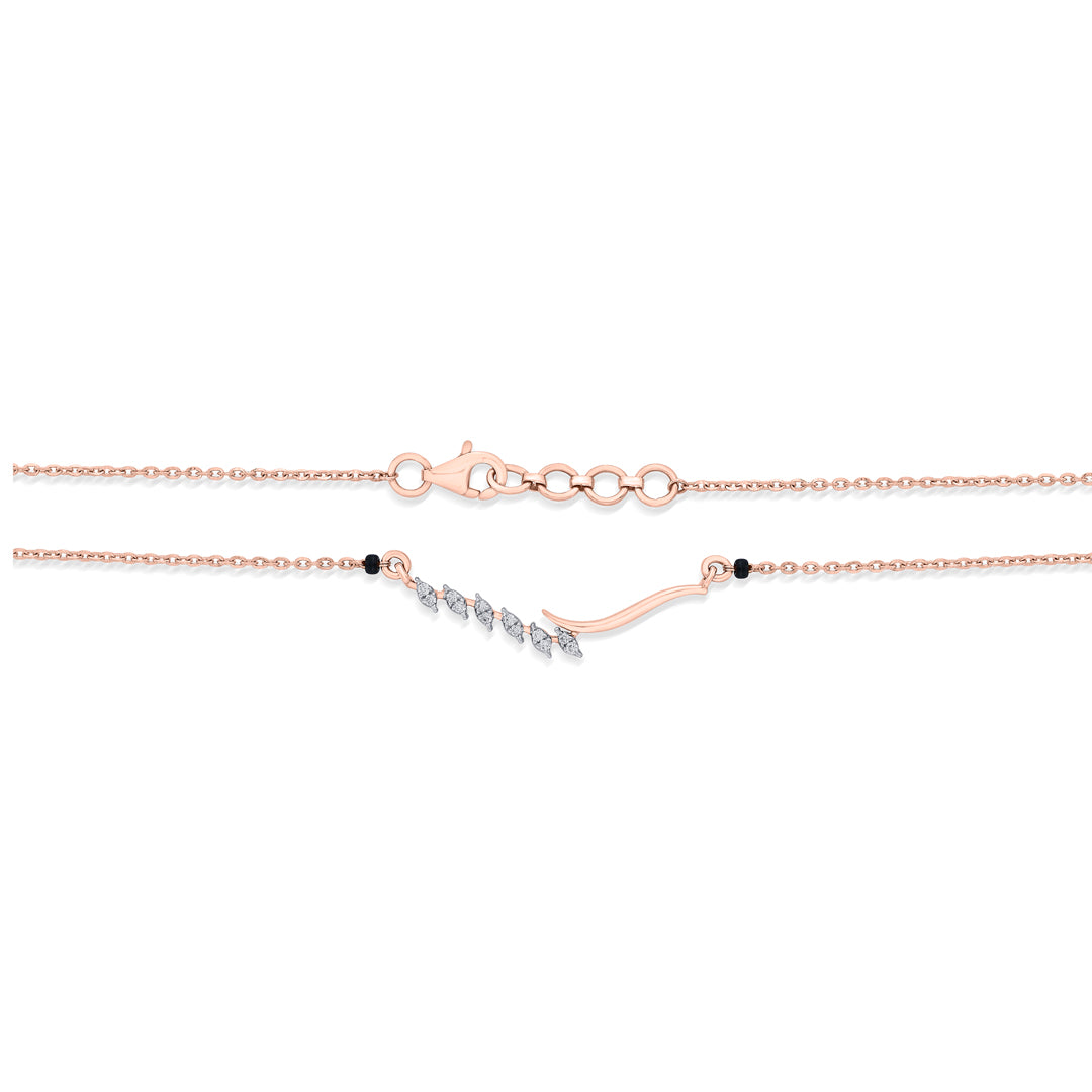 Gleaming Bond Diamond & Gold Tanmaniya Mangalsutra for Women
