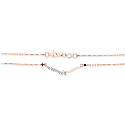 Gleaming Bond Diamond & Gold Tanmaniya Mangalsutra for Women