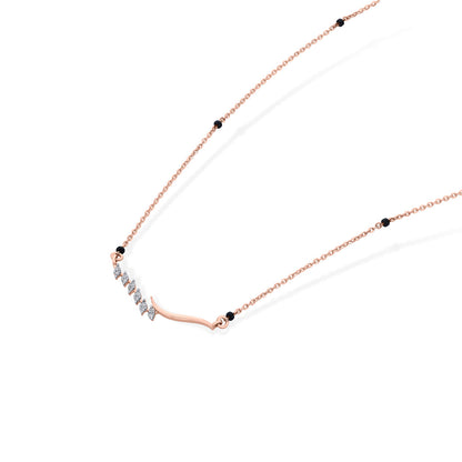 Gleaming Bond Diamond & Gold Tanmaniya Mangalsutra for Women