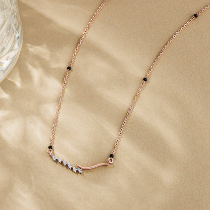 Gleaming Bond Diamond & Gold Tanmaniya Mangalsutra for Women