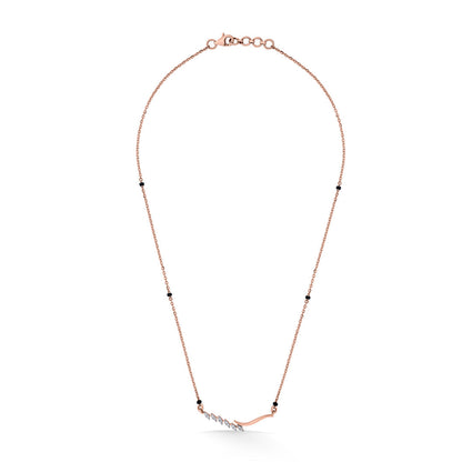 Gleaming Bond Diamond & Gold Tanmaniya Mangalsutra for Women