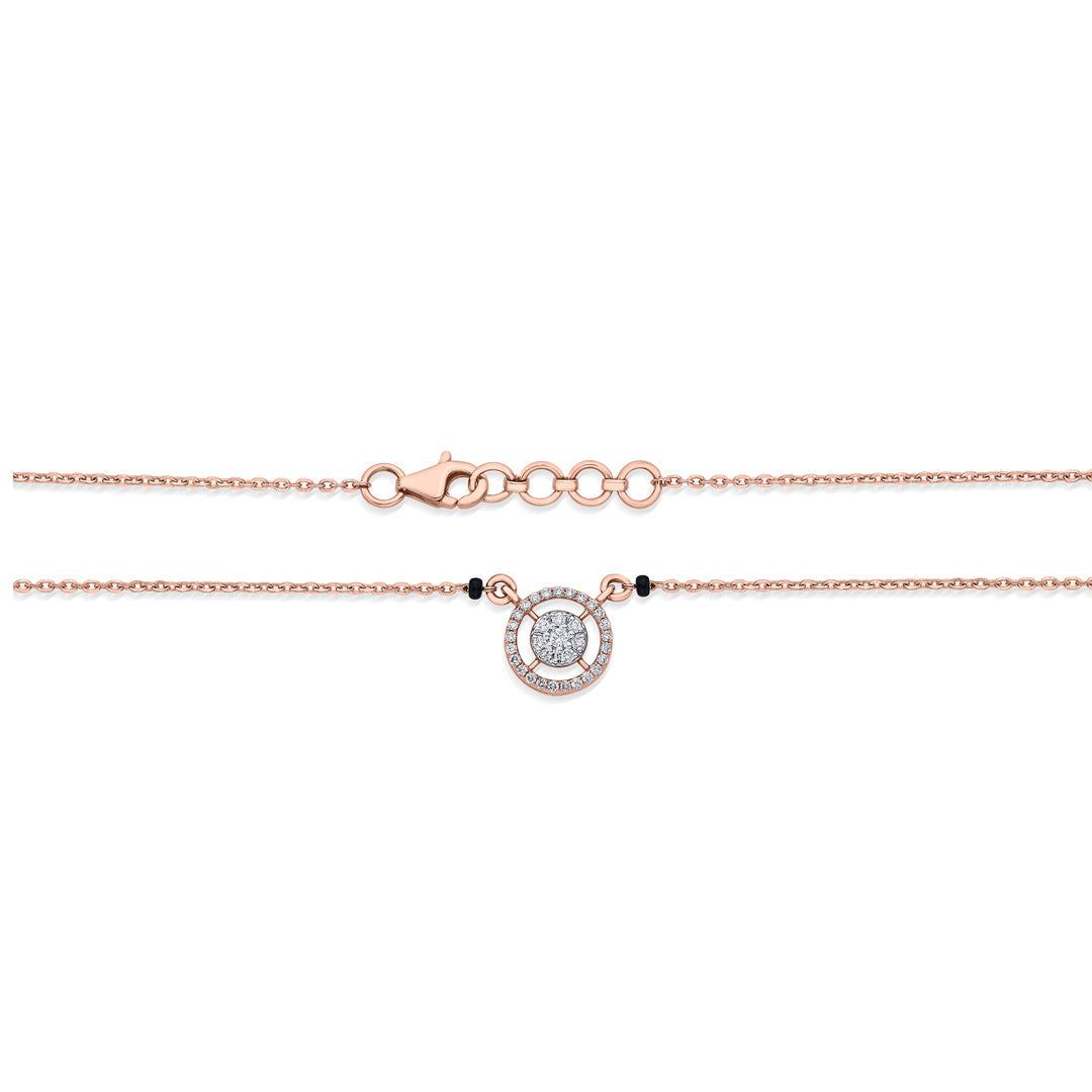 Gleaming Glow Diamond & Gold Tanmaniya Mangalsutra for Women