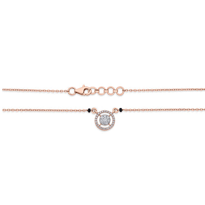 Gleaming Glow Diamond & Gold Tanmaniya Mangalsutra for Women