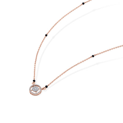 Gleaming Glow Diamond & Gold Tanmaniya Mangalsutra for Women