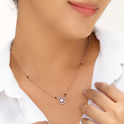 Gleaming Glow Diamond & Gold Tanmaniya Mangalsutra for Women