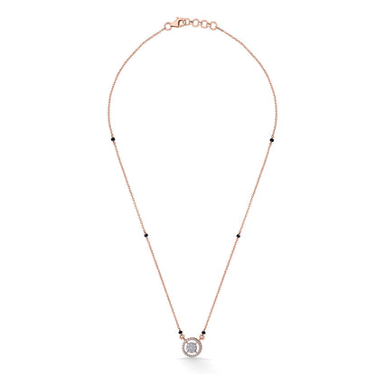 Gleaming Glow Diamond & Gold Tanmaniya Mangalsutra for Women