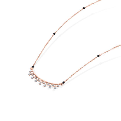 Gleaming Link Diamond & Gold Tanmaniya Mangalsutra for Women