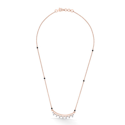Gleaming Link Diamond & Gold Tanmaniya Mangalsutra for Women