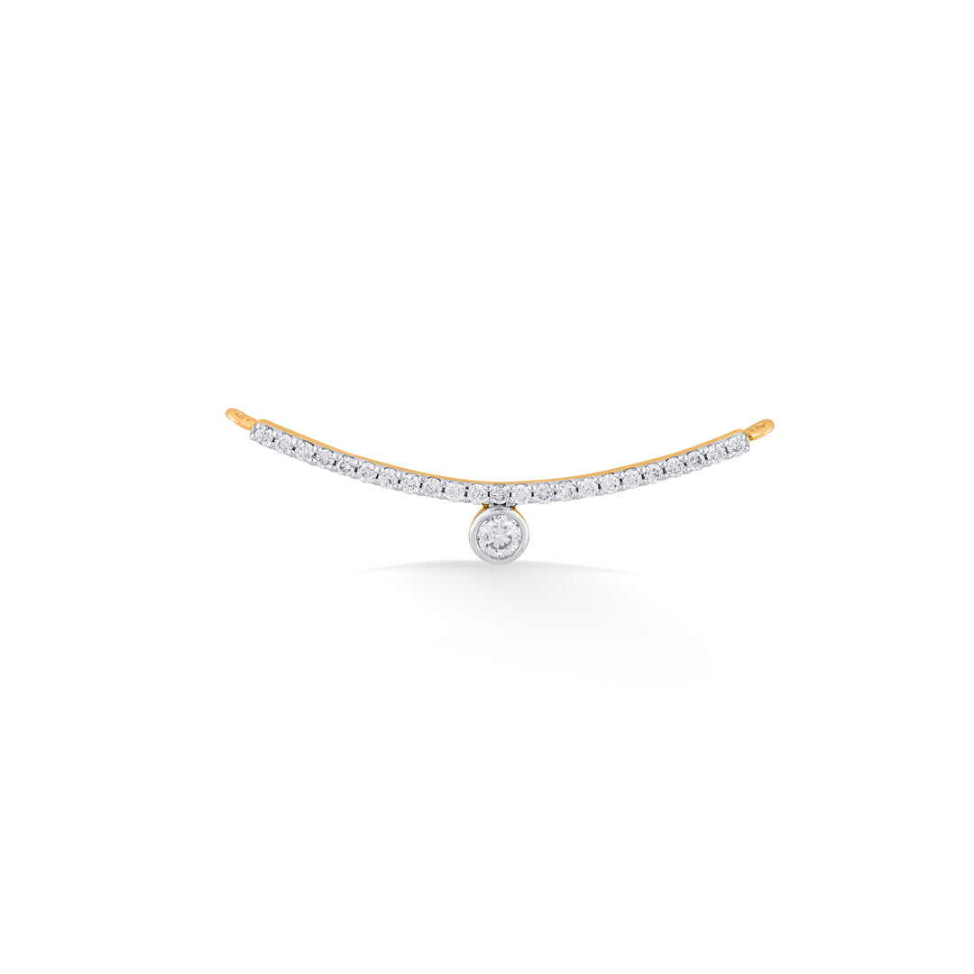 Infinite Affection Diamond & Gold Tanmaniya Mangalsutra for Women