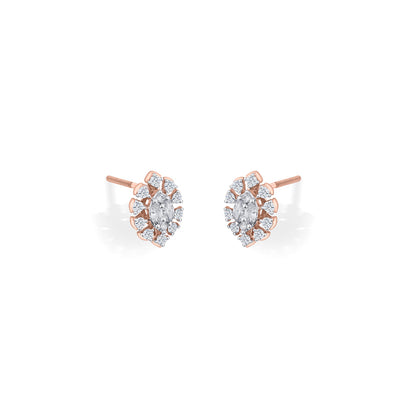 Infinite Gleam Diamond & Gold Stud Earrings for Women