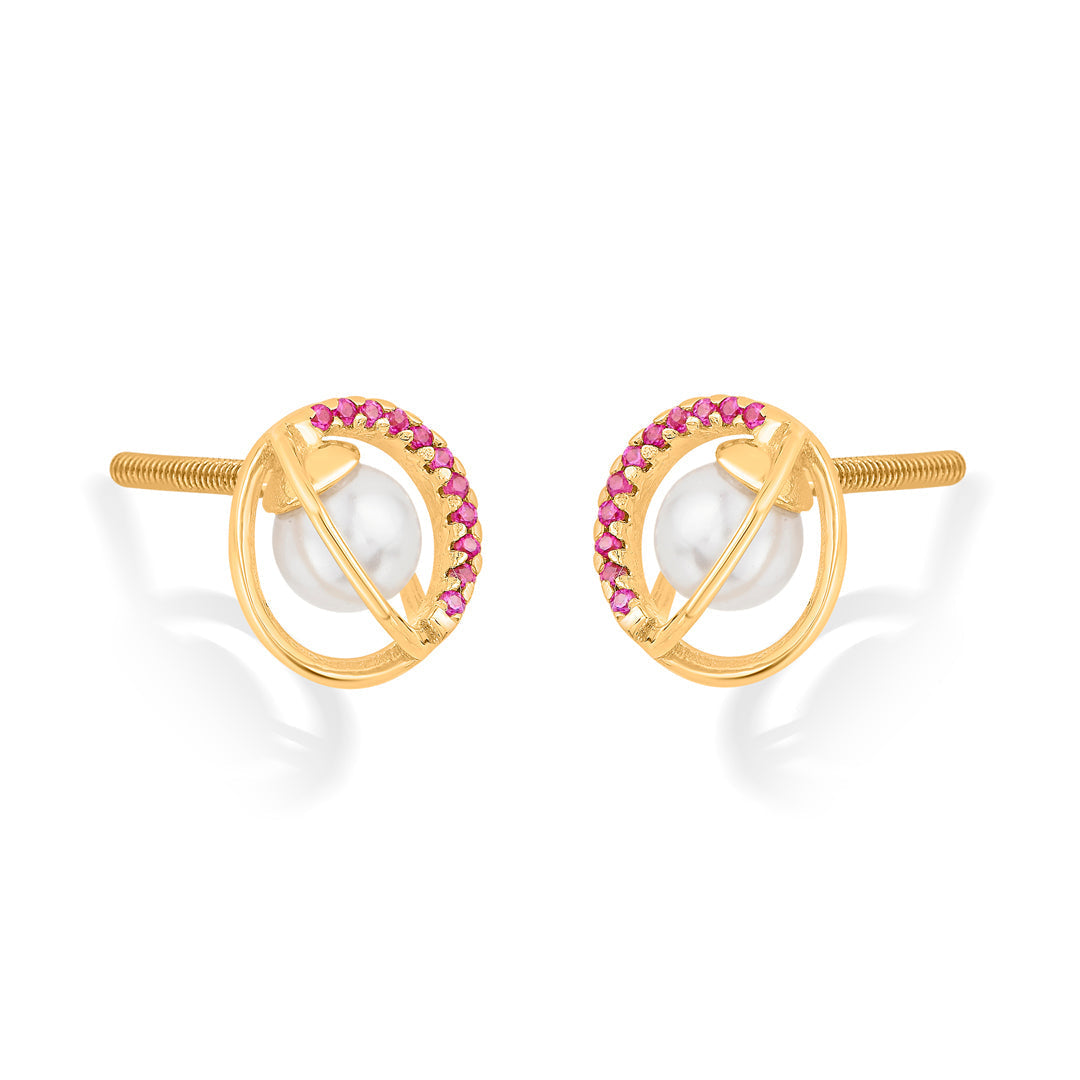 Orbit Glow Gold Necklace Set for Women