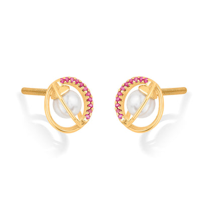 Orbit Glow Gold Necklace Set for Women