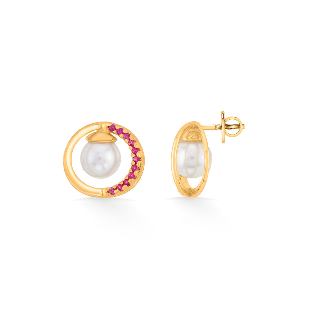 Orbit Glow Gold Necklace Set for Women