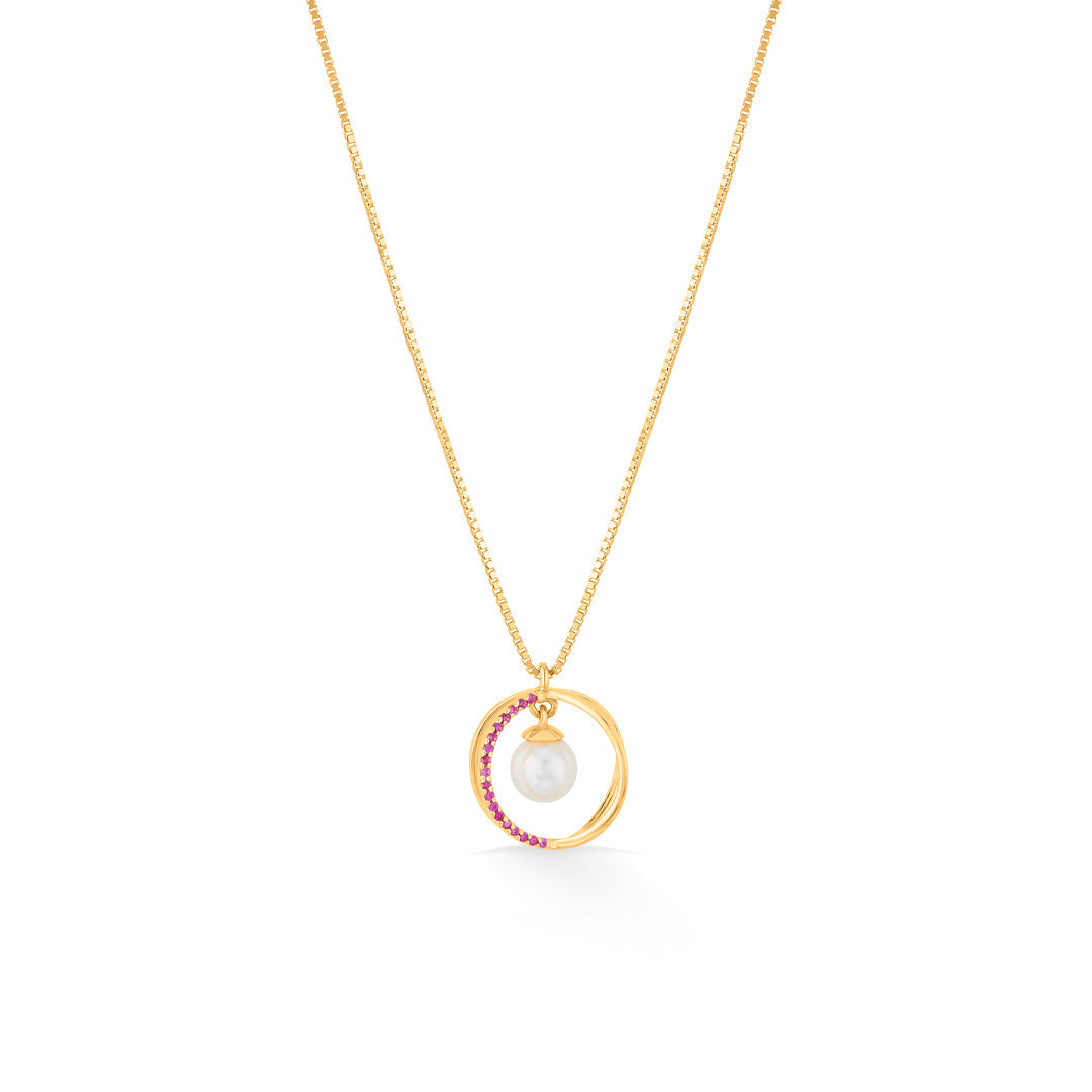 Orbit Glow Gold Necklace Set for Women