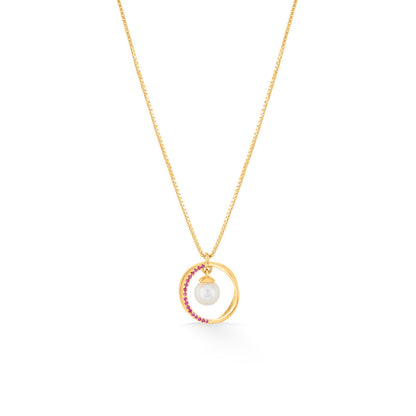 Orbit Glow Gold Necklace Set for Women