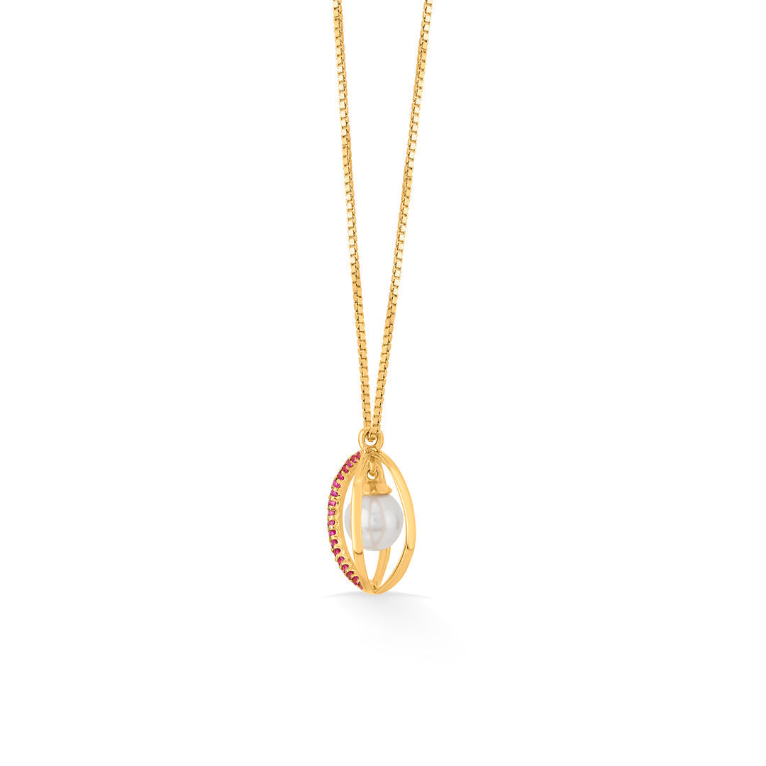 Orbit Glow Gold Necklace Set for Women