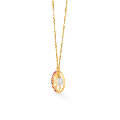 Orbit Glow Gold Necklace Set for Women