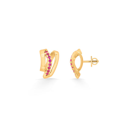 Magenta Flow Gold Necklace Set for Women