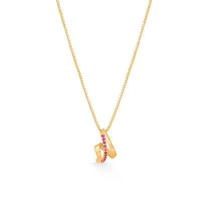 Magenta Flow Gold Necklace Set for Women