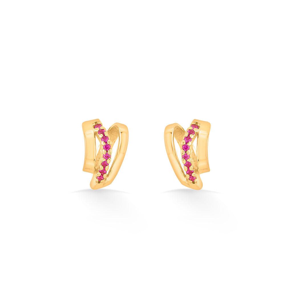 Magenta Flow Gold Necklace Set for Women