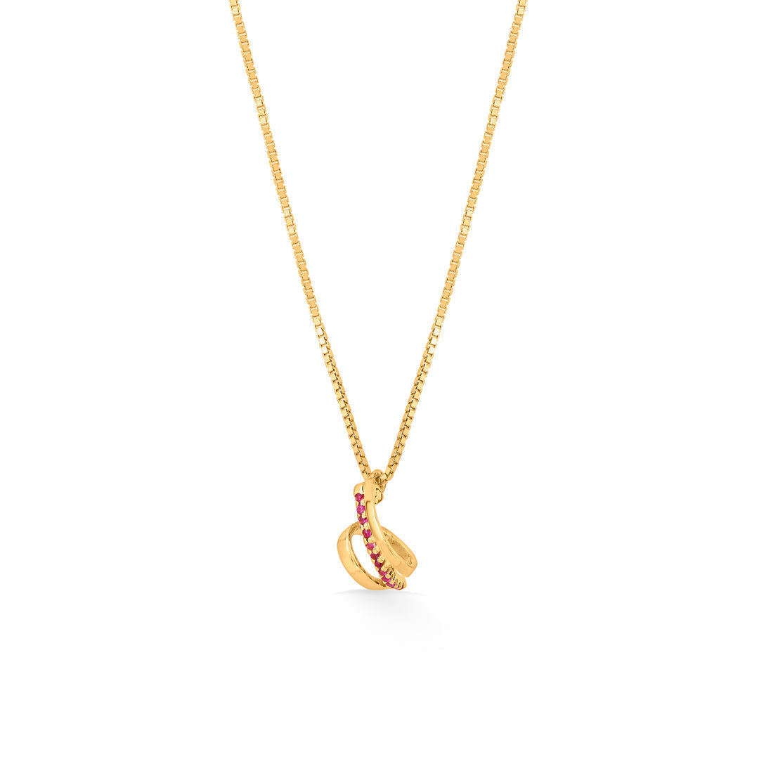 Magenta Flow Gold Necklace Set for Women