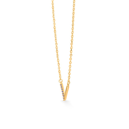 V Glow Gold Modern Necklace for Women