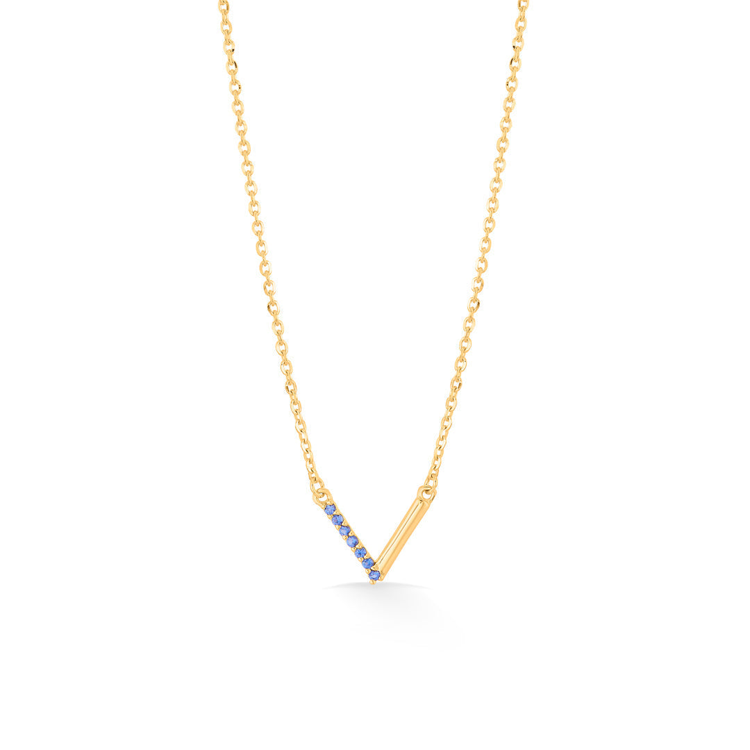 V Glow Gold Modern Necklace for Women