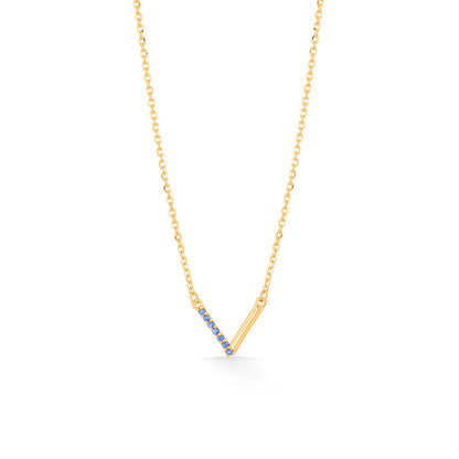 V Glow Gold Modern Necklace for Women