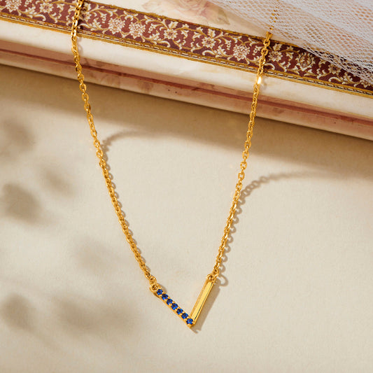 V Glow Gold Modern Necklace for Women