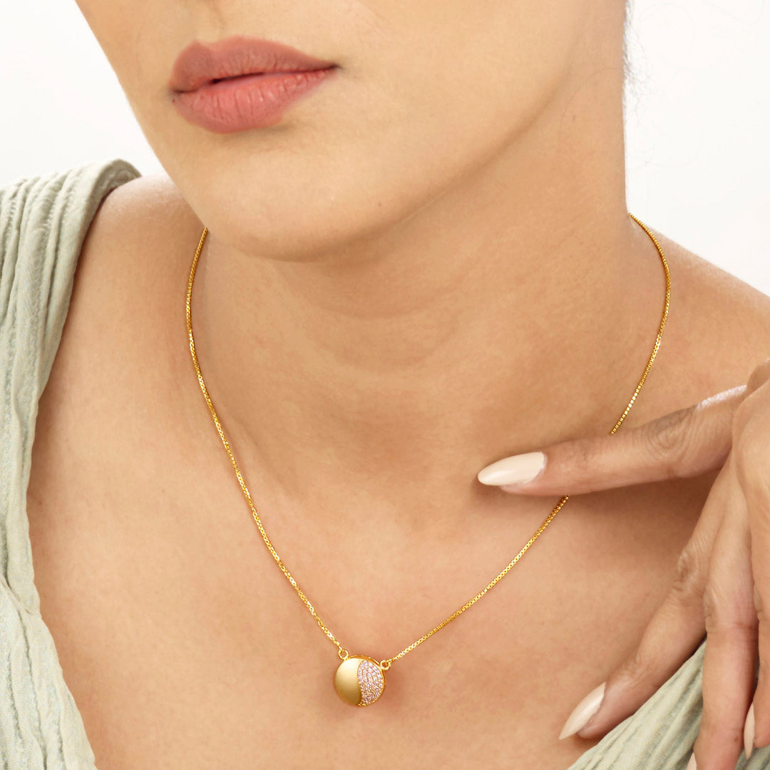 Opal Sunrise Gold Modern Necklace for Women