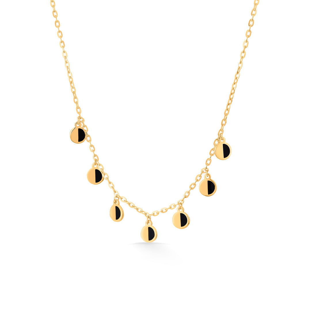 Moon Drops Gold Modern Necklace for Women