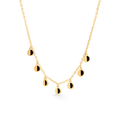 Moon Drops Gold Modern Necklace for Women