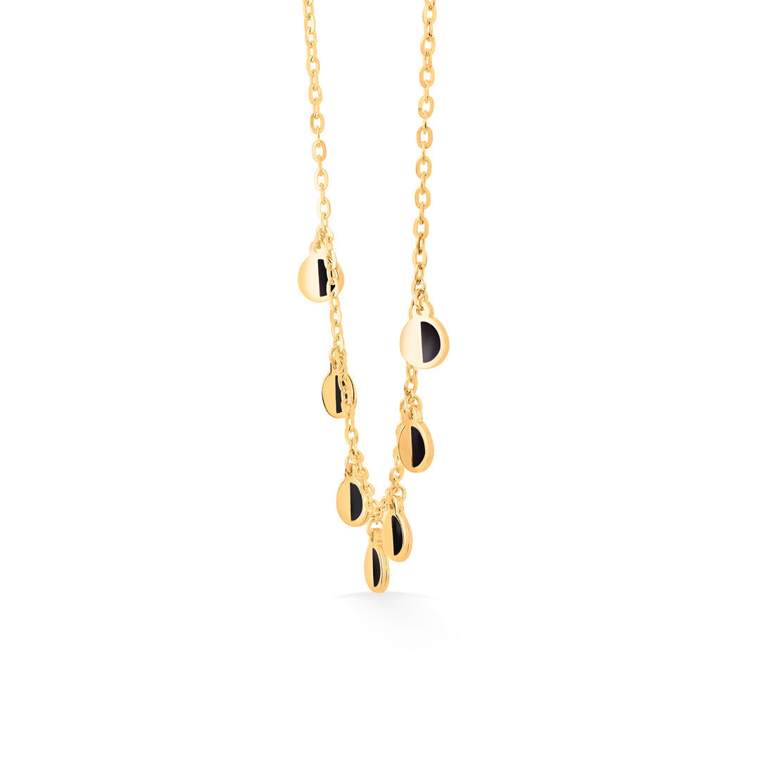 Moon Drops Gold Modern Necklace for Women