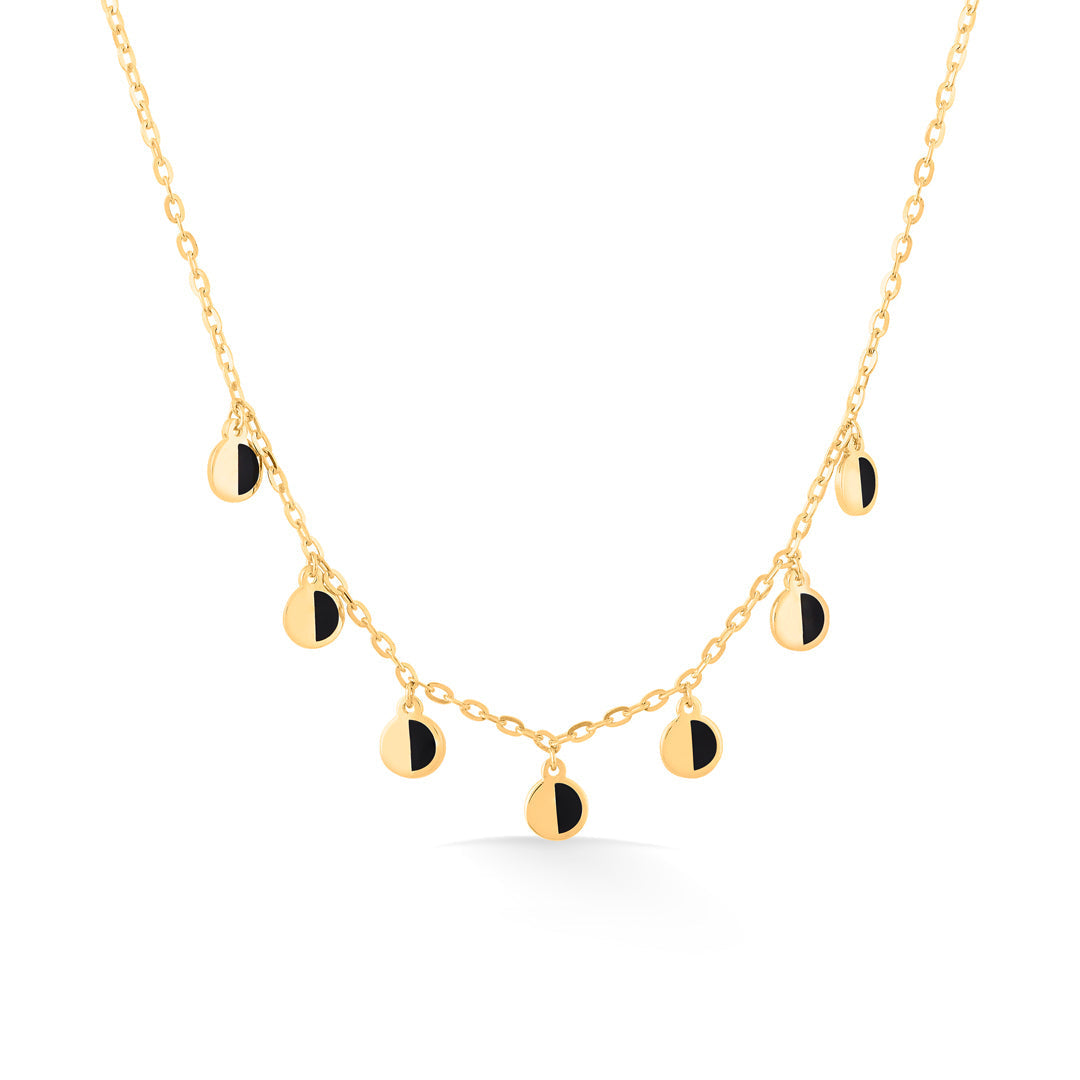 Moon Drops Gold Modern Necklace for Women